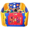 Jaxpety Baby Playpen 6+4 Panel Foldable High PE Frame Kids Play Center Yard Indoor Outdoor Playards