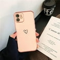 thumbnail image 3 of Compatible with iPhone 12 Case, Cut Cartoon Soft Silicone Love Heart Pattern Slim Protective Shockproof Girls Women Case Cover for iPhone 12 -Gold, 3 of 13
