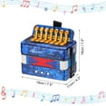 thumbnail image 2 of Acordeón Uxcell de 7 teclas, acordeón de botones de bajo, instrumento musical mini ligero para adultos principiantes, educativo, azul marino, 2 of 6