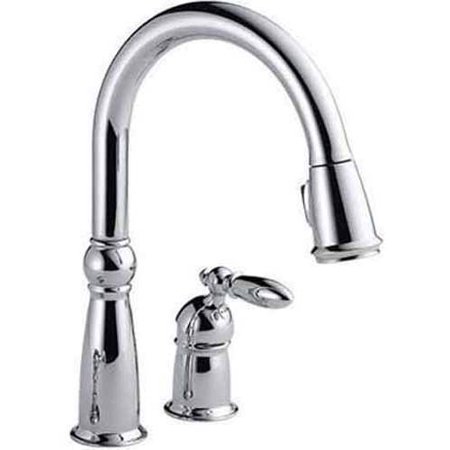 Delta Savile Stainless 1 Handle Deck Mount Pull Down Shieldspray