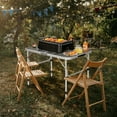 thumbnail image 3 of Gymax Folding Grill Table for Camping Lightweight Aluminum Metal Grill Stand Table, 3 of 10