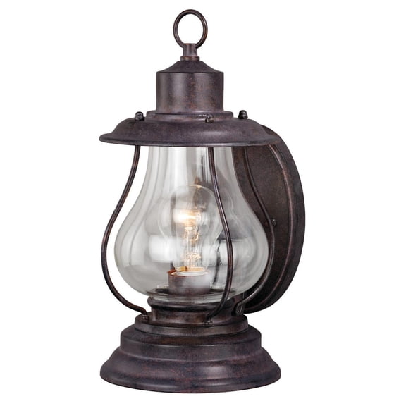 Vaxcel - Dockside 1-Light Outdoor Wall Sconce in Coastal and Lantern Style 12.75
