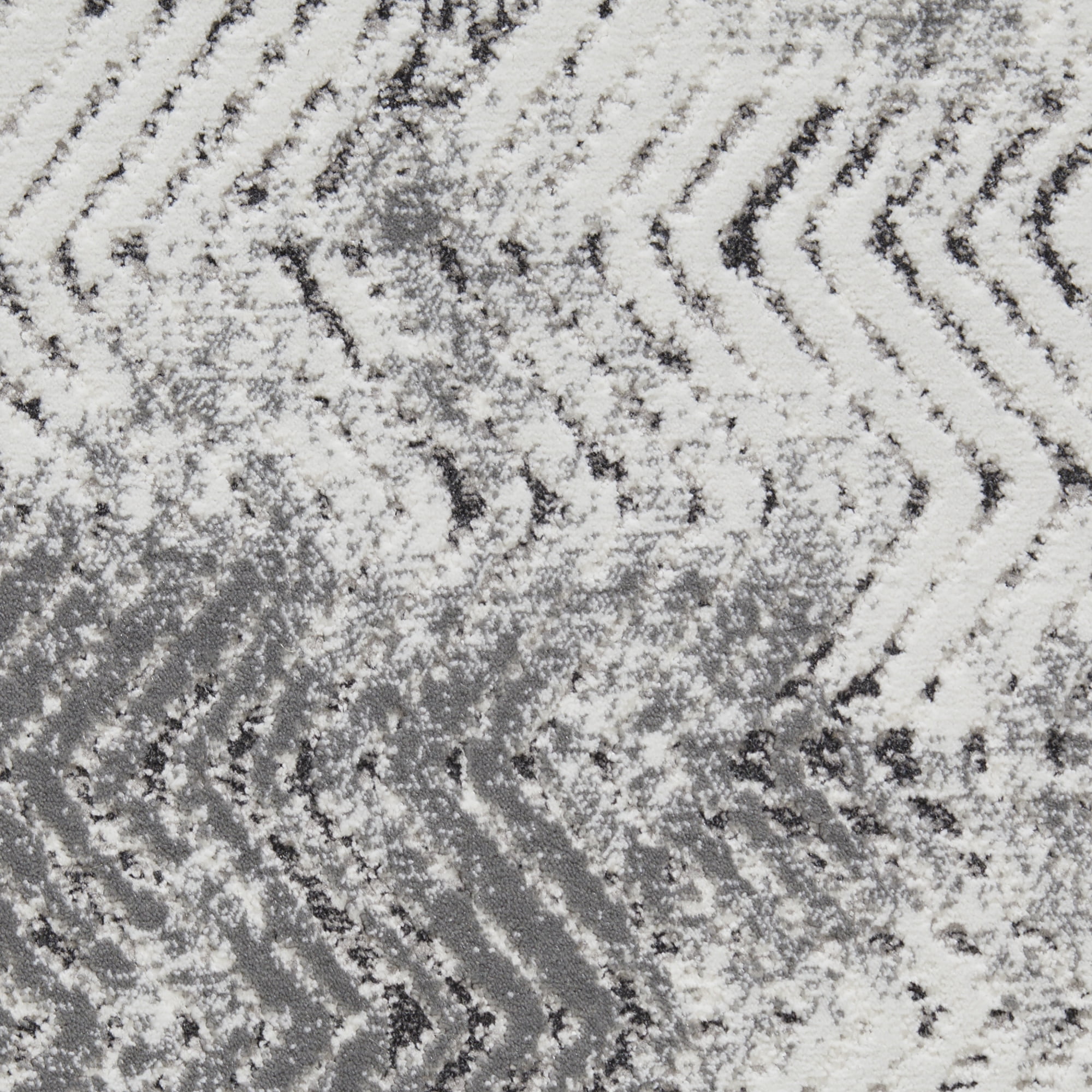 Loomaknoti Aysal Armelar 6' x 9' Grey Chevron Indoor  polypropylene Area Rug