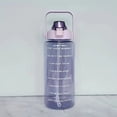 thumbnail image 2 of Gallon Water Bottle with Straw, Water Bottle Time Marker, Large Water Jug, Motivational Water Bottle, Water Tracker Bottle, Portable Carry, Purple Tint, Workout Sessions, 2L, 1 Pc, 2 of 5