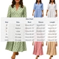 thumbnail image 3 of Women Plus Size Dresses Women's Summer Print Casual Loose Long Sleeve V Neck Dress S-3XL, 3 of 7