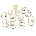 thumbnail image 2 of 6 Pares Del Clip No Piercing Del Del Oído De Las Mujeres En Los Pendientes -estilo - Sunnimix Orejera de acero inoxidable, 2 of 6