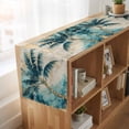 thumbnail image 6 of Coastal Beach Tree 108 Inch Table Runner, Vintage Tropical Palm Plant Farmhouse Dresser Scarf Cotton & Linen Tablerunner for Dining/Kitchen Island/Holiday Party Décor 13" x 108", 6 of 9