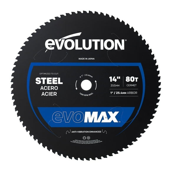 Cermet Blade Evolution EVOMAX14ST, 14 pulgadas, 80T, acero templado