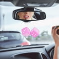 thumbnail image 4 of HUGFEGWE Car Interior Hanging Fuzzy Dice - Mirror Hanging Couple Fuzzy Plush Dice | Auto Rear Mirror Plush Pendant | Lorry Rear View Mirror | Colorful Heart Embroidered Fuzzy Plush Dice CJB91-4569, 4 of 7