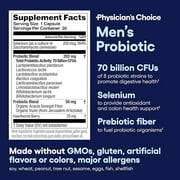 Physicians Choice Probiotics for Men 70 Billion CFU for Digestive, Gut, Colon Health, 30 Count