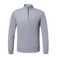 thumbnail image 2 of Mens Sweatshirt Under $10 Men's Dry-Fit Active Quarter Zip Long Sleeve Athletic Performance Pullover Fashion Stand Collar Elasticity Base Layer, 2 of 7