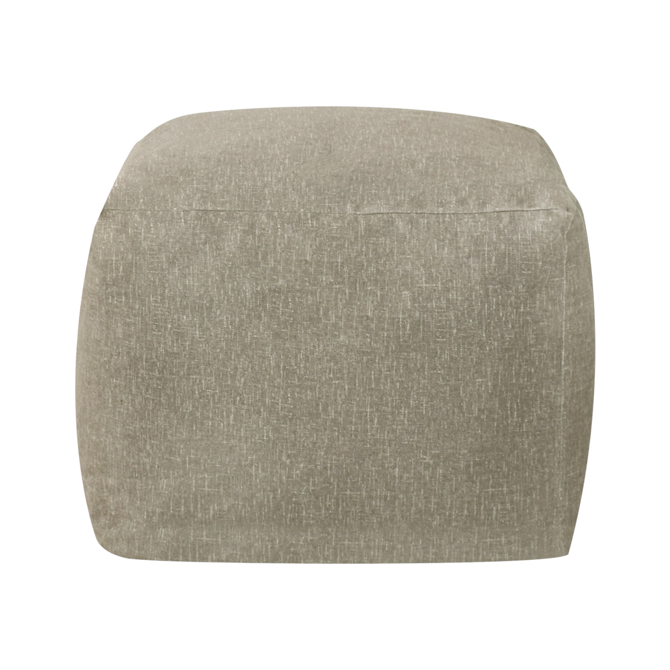 Castle Place 24" Velvet Pouf, Truffle Brown