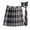 Black, variant on Women's Plus Size Short Plaid Skirt Pleated Retro Uniform Role-Playing Costume