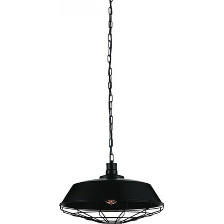 

1 Light Down Pendant with Black finish