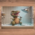 thumbnail image 5 of Ambesonne Funny Jigsaw Puzzle, Showering and Singing Dino, Heirloom-Quality Fun Activity for Family Durable Cardboard, 1000 pcs, Olive Green Dark Tan, 5 of 5