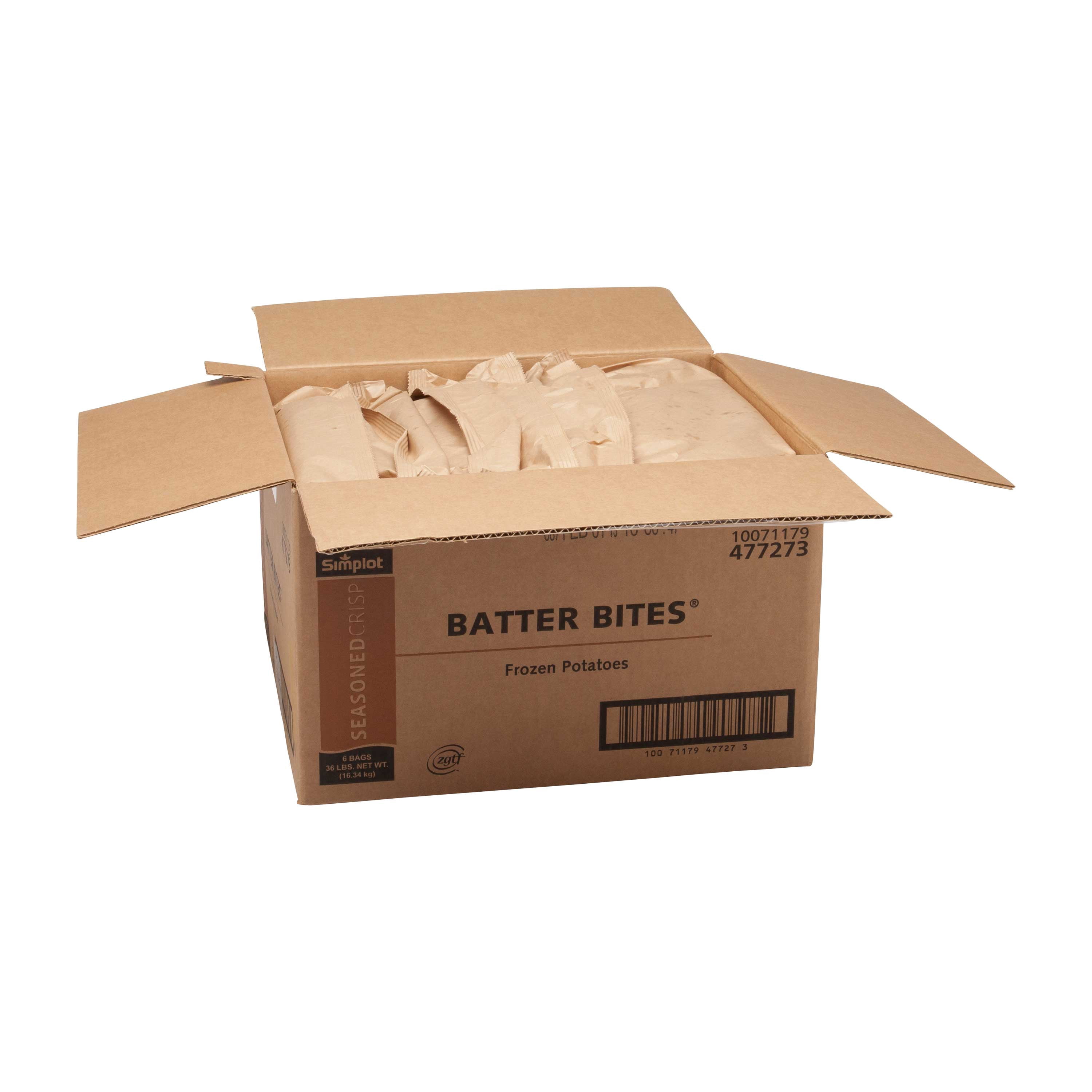 Simplot Batter Bites Crisp Seasoned Coarse Potato, 6 Pound - 6 per case.