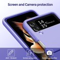 thumbnail image 4 of for Galaxy Z Flip 3 Case, Liquid Silicone Case for Samsung Galaxy Z Flip 3 5G Slim case Shockproof Protective Soft Silicone Rubber- Light Purple, 4 of 13