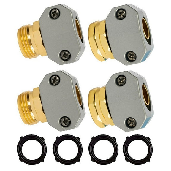 Garden Hose Repair Kit, Aluminum Alloy Garden Hose End Mender,Fit 5/8in&3/4in Garden Hose C2300