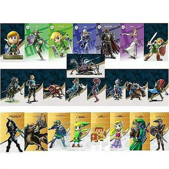 Lot Of 25 Nfc Cards For Amiibo From The Zelda Series, The Legend Of Zelda Breath Of The Wild, Compatible With Switch/switch Lite Wii U