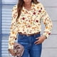 thumbnail image 5 of TaTaai Women Printed Casual Button Down Shirt Long Sleeve Collared Blouse Ladies Spring Autumn Daily Street Wear Soft Breathable Machine Washable No Fading Stylish Top Gift, 5 of 6