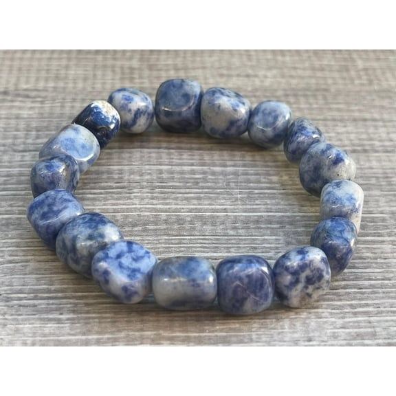 Sodalite Crystal Nugget Bracelet, Wholesale Genuine Sodalite Tumbled Gemstone Bracelet, Gift for Men & Women (1)