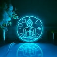 thumbnail image 4 of Buddha Statue Led Light Box, Dimmable Neon-Like Light Signs USB Power for Wall Decor Bedroom Decoration, RGB Light (WxH) 6"x6", 4 of 5