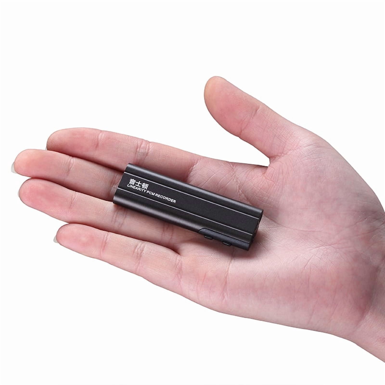Yescool A2 Mini Metal Professional Dictaphone with Clip HD Child Safety Encryption Digital Voice Recorder Music Player Meeting Class Lecture Sound Audio recording-16GB