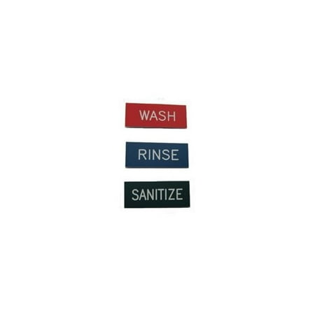 Wash Rinse Sanitize Signs 3pk For 3 Compartment Sink