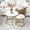 White+Gold, variant on DRNANLIT Set of 2 Nesting Coffee Tables, Round End Side Tables with Sturdy Metal Frame, Modern Industrial for Living Room Bedroom, Drak Blue+Black