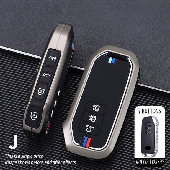 7 Button Key Fob Cover Fit for Kia EV6 GT K5 Sorento 2023 2022 Carnival Seven MQ4 Sportage NIRO Key Keyless Full Protection Key Case with Short Keychain