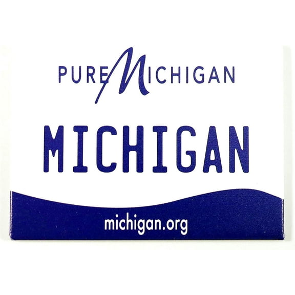 Michigan License Plate Fridge collector's Souvenir Magnet 2.5" x 3.5"