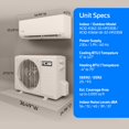 thumbnail image 2 of ACiQ 20 SEER2 Essentials 36000 BTU Single Zone Mini Split Heat Pump System with 16ft Line Set - R32 | White Air Handler (208/230v), 2 of 8