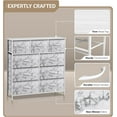 thumbnail image 4 of ZXNYH Dresser with 9 Drawers - Furniture Storage Chest Tower Unit for Bedroom, Hallway, Closet, Office Organization - Steel Frame, Wood Top, Easy Pull Fabric Bins (Gray/Black), 4 of 7