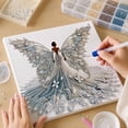 thumbnail image 3 of Angel Pearl Diamond Art Painting Kit with Frame, Beginner-Friendly Pearl Beads Art Craft for Adults, DIY Framed Canvas Wall Decor with Tools, Handmade Gift Idea, 3 of 6