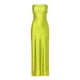 thumbnail image 4 of VISgogo - Vestido de tubo informal para mujer, a la moda, degradado/color sólido, con hombros descubiertos, con abertura larga VISgogo  moda, 4 of 6