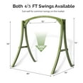 thumbnail image 6 of Ktaxon Heavy Duty Swing Frame, 1000lb Capacity A-Frame Stand for Indoor Outdoor Use, Olive Green, 6 of 10