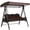 Coffee Protective Cover, variant on 47x75x7 Inch Replacement Canopy Top for Porch Swing, 600D Oxford Fabric Universal Patio Swing Cover Waterproof UV Resistant, Heavy Duty Outdoor Canopy Replacement for Garden Traditional Swing Chair