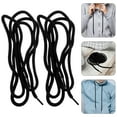 thumbnail image 6 of WEUVEB 2Pairs Black Thick Rope Shoe Laces for Athletic Shoes and Hoodie, 6 of 8