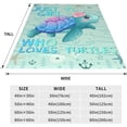 thumbnail image 5 of Sea Turtle Blanket Gifts for Kids Adults Just a Girl Who Loves Turtles Soft Warm Lightweight Cozy Beach Ocean Animal Blue Throw Blankets for Bed Living Room Sofa Couch Decor 50x60in, 5 of 6