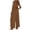 #136-Coffee, variant on Women's Jumpsuit Adjustable Straps Backless with Pockets Casual Solid Color Stylish