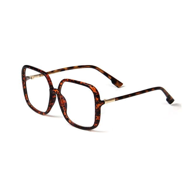 BAODAREN Blue Light Blocking Glasses Oversized Square Frame Women/Men Anti Eyestrain Computer Eyeglasses L3000A (Leopard)