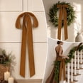 thumbnail image 6 of 2026 Christmas Indoor Decoration Long Velvet Bow With Long Streamers Large Decorative Velvet Ribbon Bow For Christmas Tree Staircase Railing Wreath Home Holiday Decor, 6 of 7