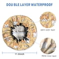 thumbnail image 3 of Shower Caps,Corgi Dog and Footprints Waterproof Shower Cap for Women 4 Pieces,Double Reusable Hair Cover for Shower PEVA Elastic Stretch Hem, 3 of 7