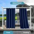 thumbnail image 4 of DONGPAI Outdoor Curtain for Patio Waterproof 52 x 84 Inch Windproof Thermal Insulated Top and Bottom Grommets Light Blocking Outside Curtains Keep Privacy for Yard/Porch, 1 Panel, Navy, 4 of 8