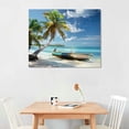 thumbnail image 2 of Nawypu Caribbean Beach Pictures Canvas Wall Art Landscape Poster Prints Wall Decor、For Living Room Bedroom Office With Framed, 2 of 6