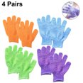 thumbnail image 2 of pares de guantes de ducha exfoliantes, guantes de baño exfoliantes de doble cara para limpieza profunda de piel muerta para spa, masaje, belleza, piel, ducha, accesorios de baño., 2 of 8