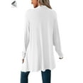 thumbnail image 6 of PULLIMORE Women Casual Open Front Cardigan Lightweight Irregular Hem Long Sleeve Coats (2XL, White), 6 of 6