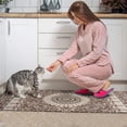 thumbnail image 4 of Boho Brown Pattern Kitchen Rugs and Mats Sets Of 2, Funny Kitchen Decoration Rubber Backing Non-Slip Absorbent Mats for Sink Waterproof Runner Rug for Laundry Room 17x30+17x48inch, 4 of 7