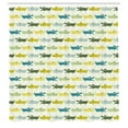 thumbnail image 2 of Ambesonne Animal Shower Curtain, Crocodile Funny Faces, 69"Wx84"L, Yellow Green Teal, 2 of 4