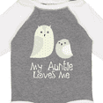 thumbnail image 4 of Inktastic My Auntie Loves Me Owl Boys or Girls Long Sleeve Baby Bodysuit, 4 of 5